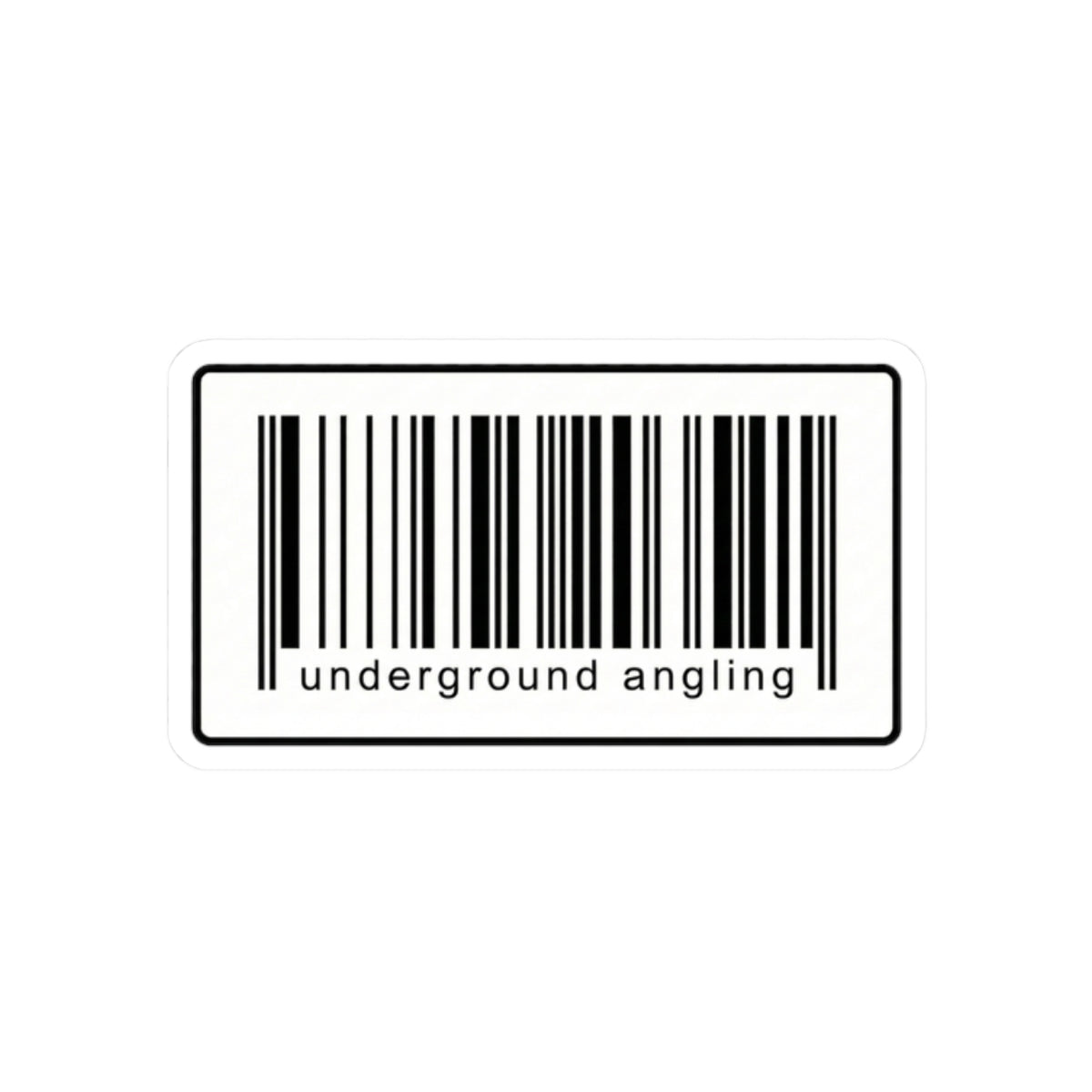 Underground Angling barcode sticker