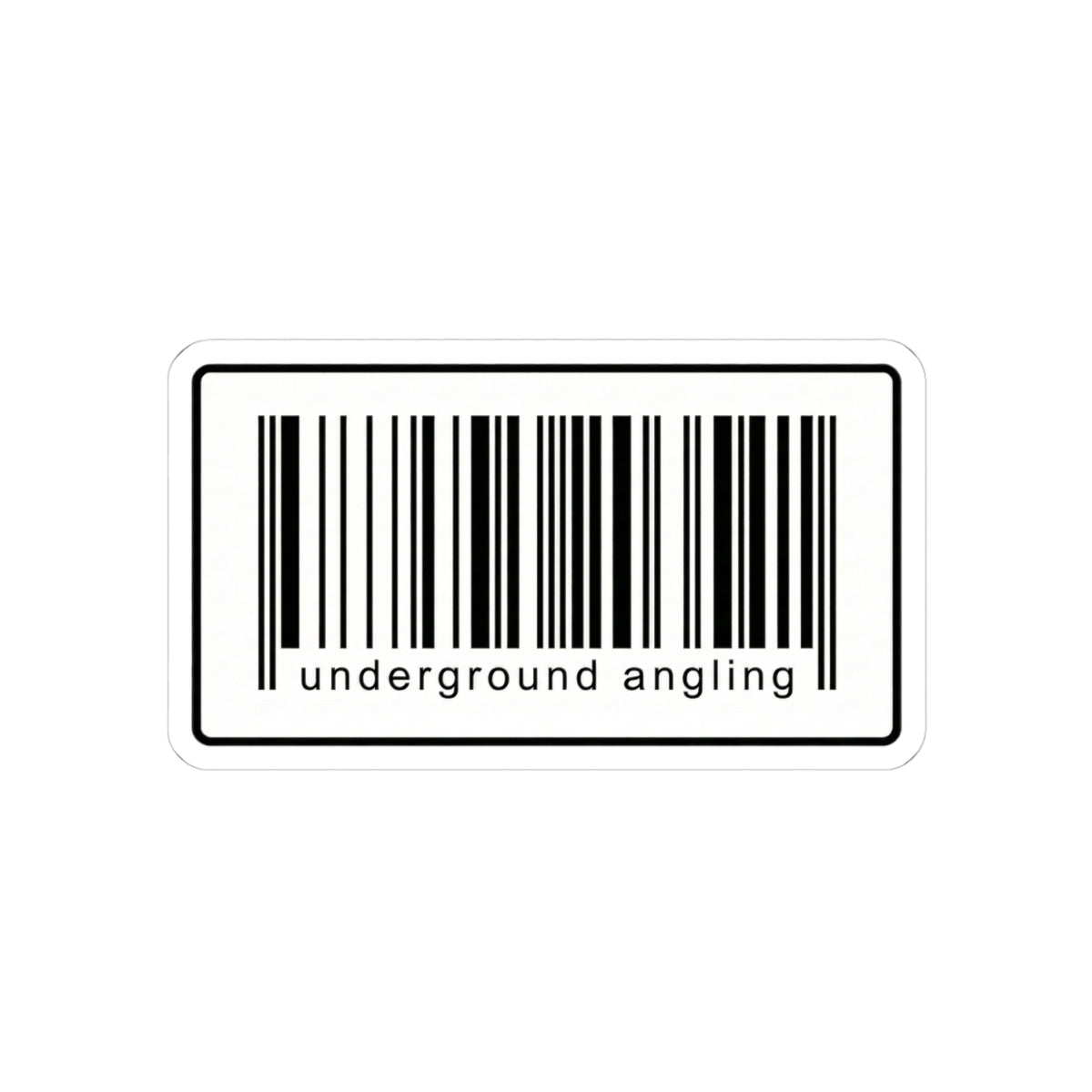 Underground Angling barcode sticker